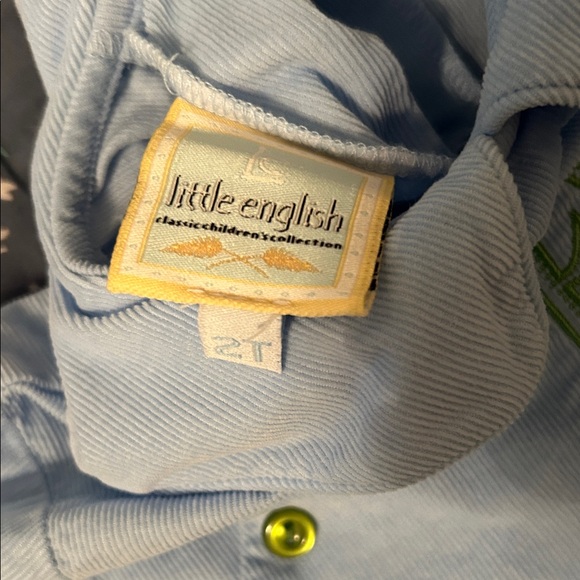 Monogrammed “E” Blue Shirt and Green Shorts Set - Picture 3 of 6